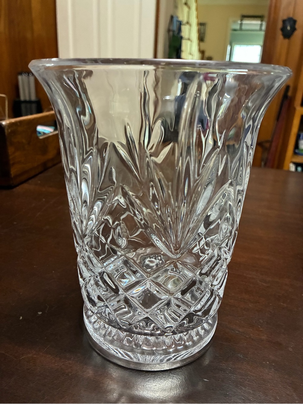 Vintage DePlomb Lead Crystal Flare Footed Vase - Classic Crystal Look